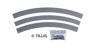 TILLIG 87847 - H0 Bogen R250 45° Asphalt